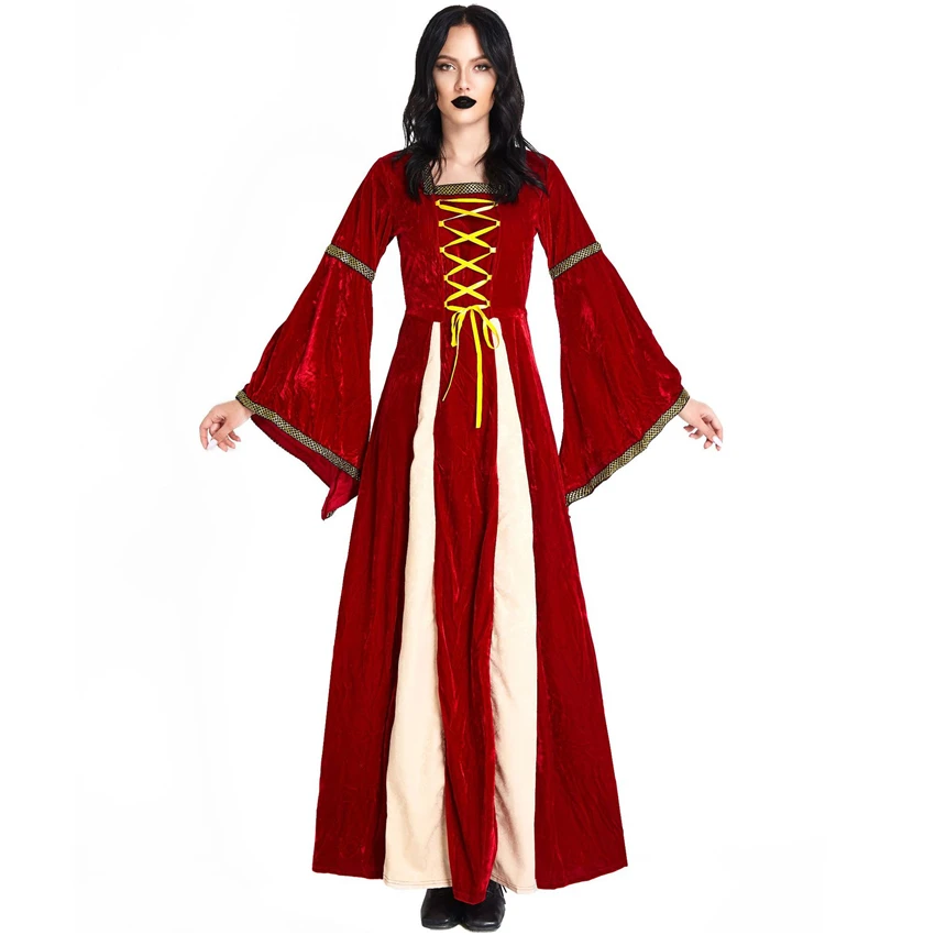 2021 Cosplay Medieval Retro Palace Queen Dresses Halloween Costumes for Women Pretty Gown Fancy Long Dress Masquerade Clothing
2021 Cosplay Medieval Retro Palace Queen Dresses Halloween Costumes for Women Pretty Gown Fancy Long Dress Masquerade Clothing