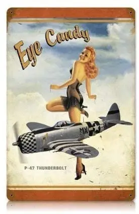 P-47 Thunderbolt Pinup Girl Eye Candy Vintage Metal Sign Military TIN Sign 7.8X11.8 INCH
P-47 Thunderbolt Pinup Girl Eye Candy Vintage Metal Sign Military TIN Sign 7.8X11.8 INCH