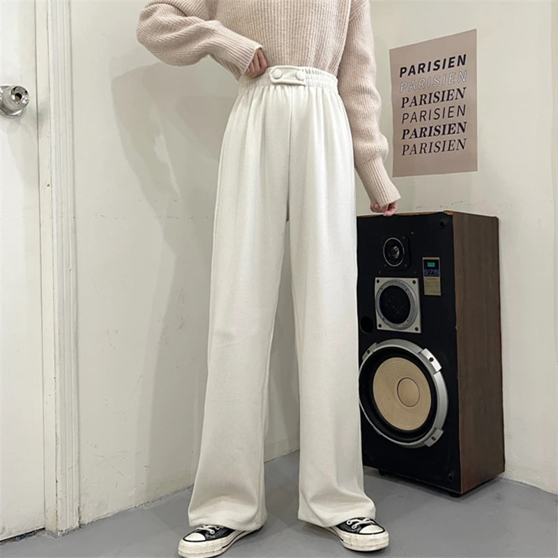 Corduroy Pants Women's Autumn and Winter Korean-Style Fleece-Lined Thick High Waist Loose Drooping Straight Slimming Salt
Corduroy Pants Women's Autumn and Winter Korean-Style Fleece-Lined Thick High Waist Loose Drooping Straight Slimming Salt