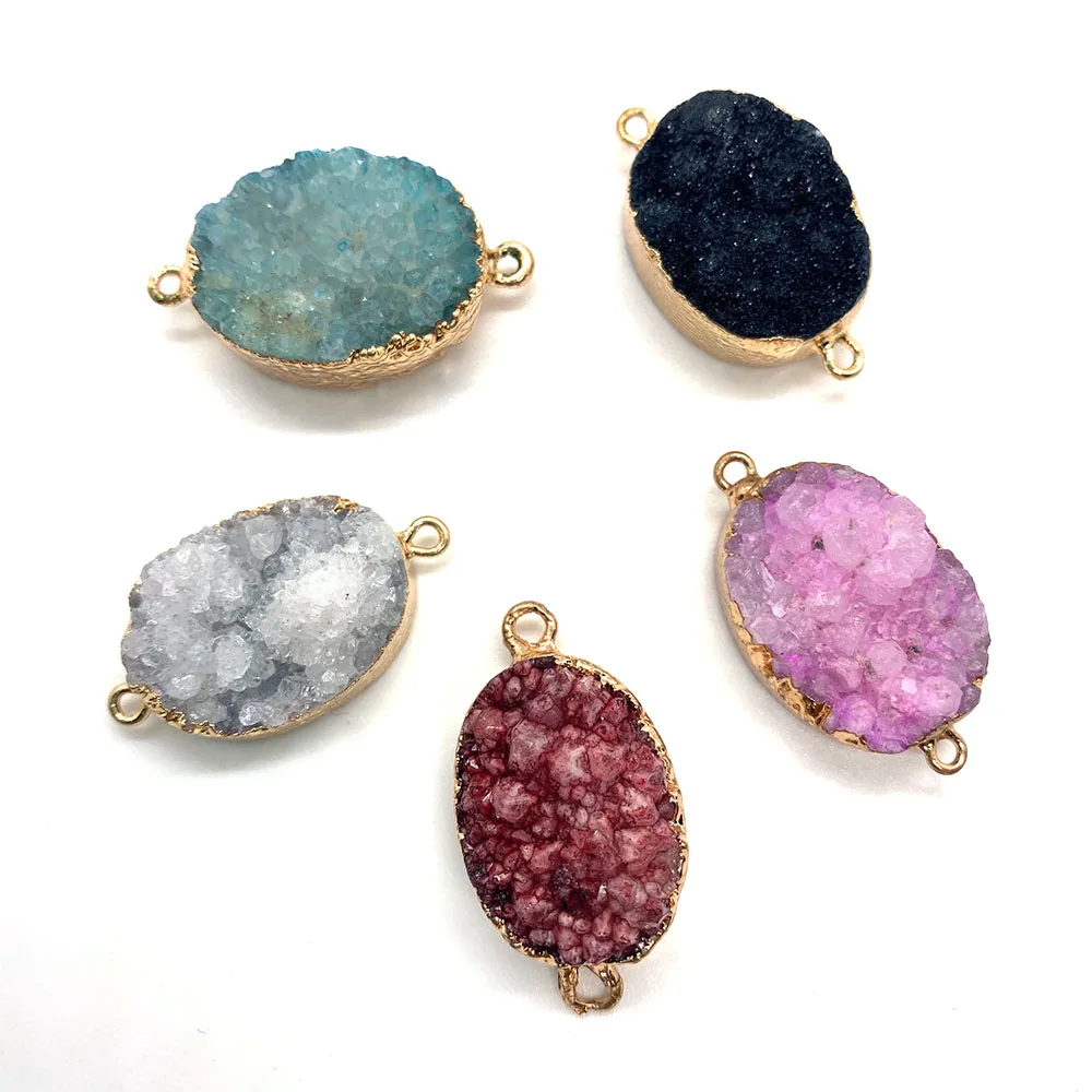 1 Piece of Natural Stone Two-hole Connector Crystal Pendant DIY Charm Necklace Bracelet Handicraft Healing Stone Amulet 35x19mm
1 Piece of Natural Stone Two-hole Connector Crystal Pendant DIY Charm Necklace Bracelet Handicraft Healing Stone Amulet 35x19mm