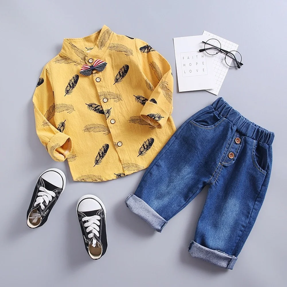 2021Spring Autumn Fashion Baby SuitChildren's Clothing Baby Boy's Clothes Two-Piece Printing Shirt + Jeans Casual Sports1-4 Y 
2021Spring Autumn Fashion Baby SuitChildren's Clothing Baby Boy's Clothes Two-Piece Printing Shirt + Jeans Casual Sports1-4 Y