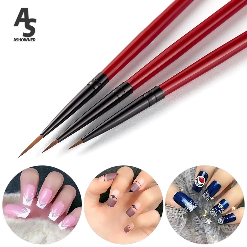 3pcs Nail Art Pattern Painting Nails Pen Brush Acrylic Brushes UV Gel Extension Builder Coating Drawing Pencil DIY Manicure Tool
3pcs Nail Art Pattern Painting Nails Pen Brush Acrylic Brushes UV Gel Extension Builder Coating Drawing Pencil DIY Manicure Tool