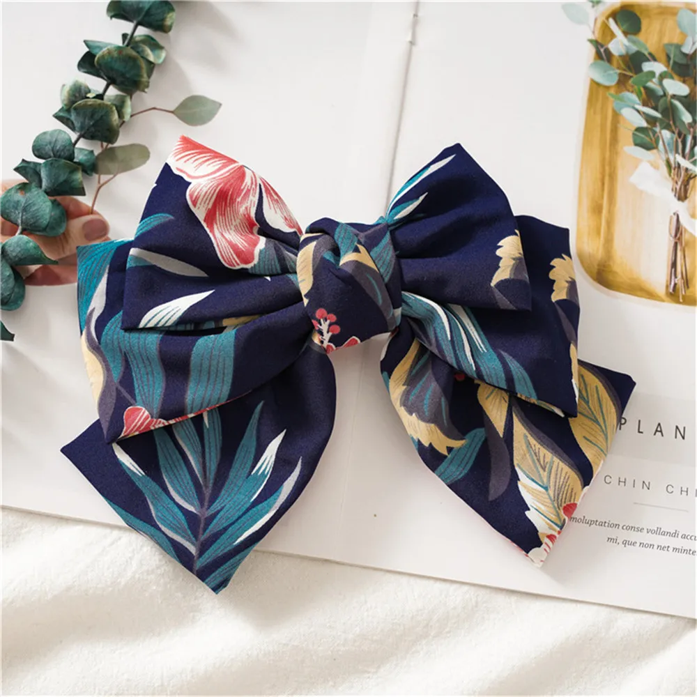 New Big Bow Flower Cloth Hairpin Ladies Wild Fashion Handmade Clip Headdress For Women Girls Hair Accessories
New Big Bow Flower Cloth Hairpin Ladies Wild Fashion Handmade Clip Headdress For Women Girls Hair Accessories