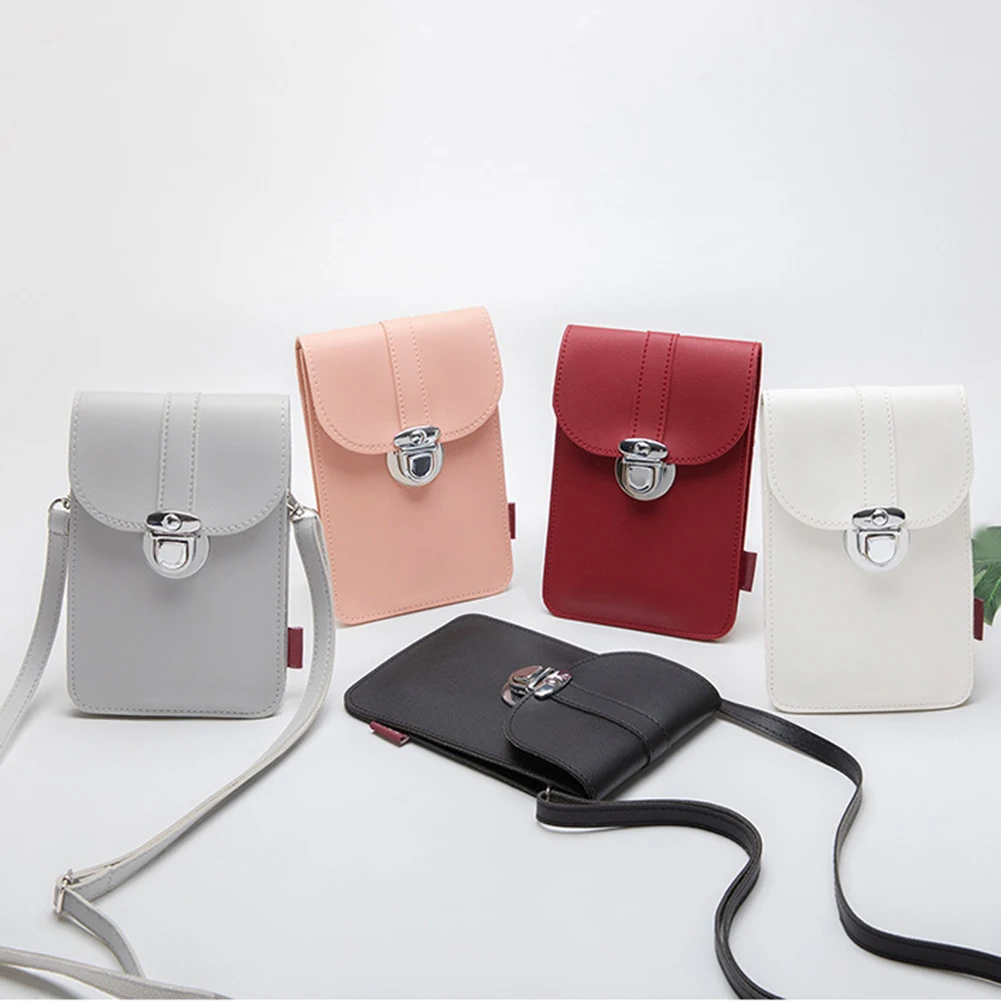 Women Casual PU Leather Small Shoulder Crossbody Bags Button Touch Screen Mobile Phone Pouch Female Pure Color Messenger Purse
Women Casual PU Leather Small Shoulder Crossbody Bags Button Touch Screen Mobile Phone Pouch Female Pure Color Messenger Purse