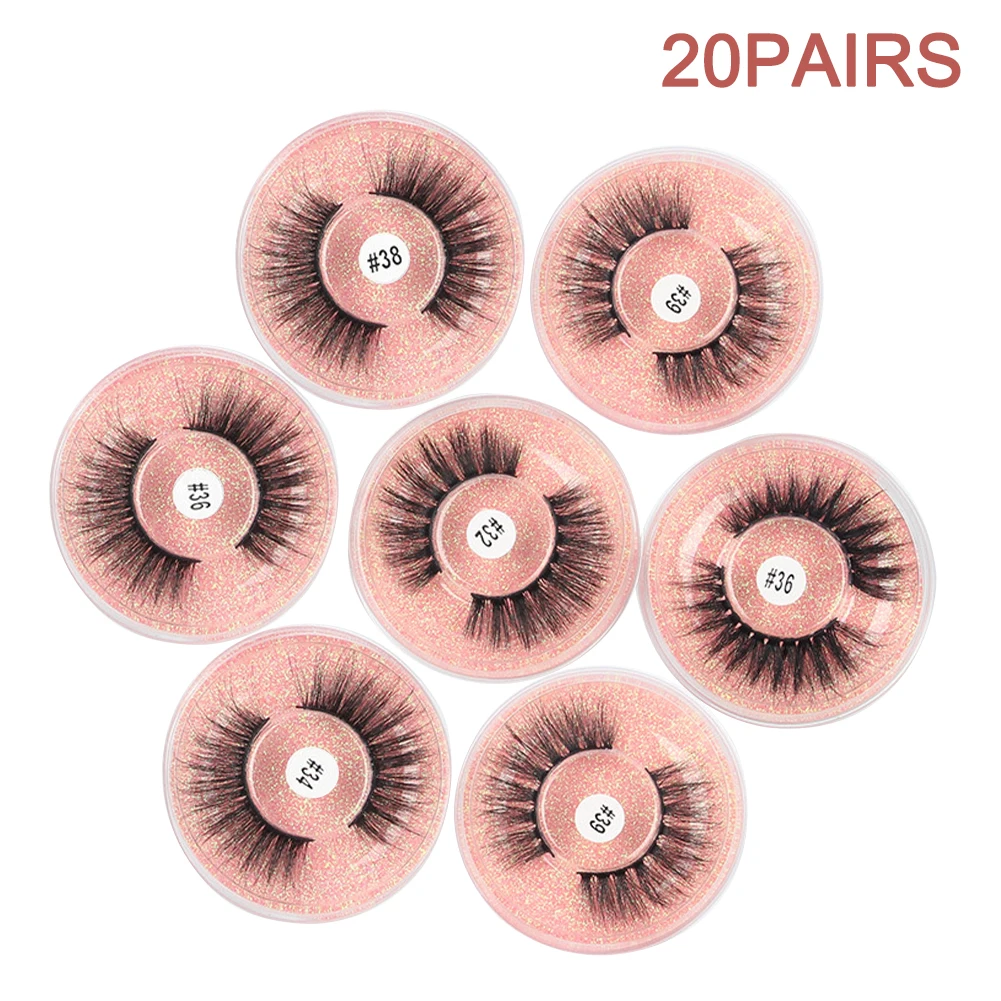 20pairs Fake Fluffy Cosmetic Party False Eyelashes Soft Thick Charming Handmade Daily Easy Apply 3D Faux Mink Natural Long Gift 
20pairs Fake Fluffy Cosmetic Party False Eyelashes Soft Thick Charming Handmade Daily Easy Apply 3D Faux Mink Natural Long Gift