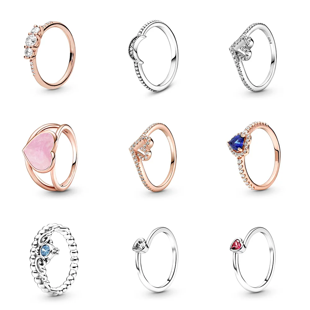 925 Sterling Silver Ring Charms Women Girl Pink Heart Blue Crystal Diy Moon Ring For Women Wedding Party Jewelry
925 Sterling Silver Ring Charms Women Girl Pink Heart Blue Crystal Diy Moon Ring For Women Wedding Party Jewelry