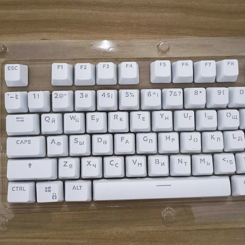 104 Keycaps Russian Translucent Backlight Keycaps For Cherry MX Keyboard Switch
104 Keycaps Russian Translucent Backlight Keycaps For Cherry MX Keyboard Switch