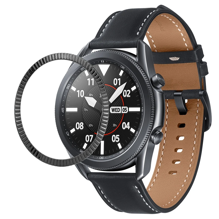 Металлическое кольцо для Samsung Galaxy Watch 3 41 мм/3 45 мм защитное клейкий чехол-бампер