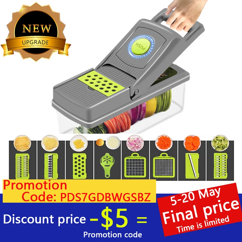 Multifunctional Vegetable Cutter Fruit Slicer Potato Peeler Carrot Grater Kitchen Accessories with Drain Basket Cheese Chopper
Multifunctional Vegetable Cutter Fruit Slicer Potato Peeler Carrot Grater Kitchen Accessories with Drain Basket Cheese Chopper