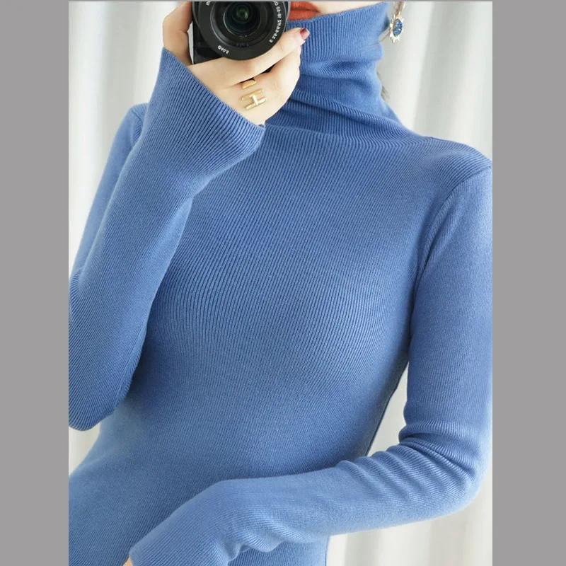 Women's Turtleneck Sweater Fall Winter Korea Style Elegant Pullover Slim Soft and Warmth Female Knitted High Stretch Sweaters
Women's Turtleneck Sweater Fall Winter Korea Style Elegant Pullover Slim Soft and Warmth Female Knitted High Stretch Sweaters