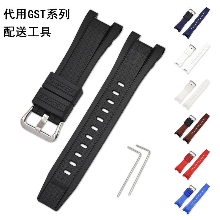 Силиконовый ремешок для замены ремешка для часов Casio GST-W300 / GST-S110 / S100G / GST-W110/W100, ремешок для часов с инструментами
Силиконовый ремешок для замены ремешка для часов Casio GST-W300 / GST-S110 / S100G / GST-W110/W100, ремешок для часов с инструментами