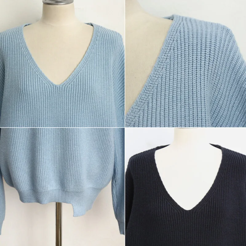 Nice Pop Fashion Women's Knitted Sweater Pullover V-neck Bat Sleeve Sweater Sweater Classic Casual Oversized Jacket
Nice Pop Fashion Women's Knitted Sweater Pullover V-neck Bat Sleeve Sweater Sweater Classic Casual Oversized Jacket