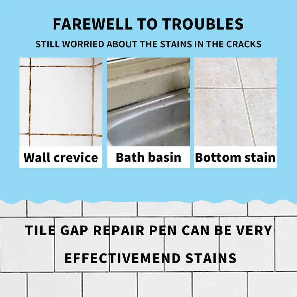Tile Grout Coating Marker Floor Tiles Crevice Repair Pen Moisture-proof Waterproof Wall Crack Repair Pen
Tile Grout Coating Marker Floor Tiles Crevice Repair Pen Moisture-proof Waterproof Wall Crack Repair Pen