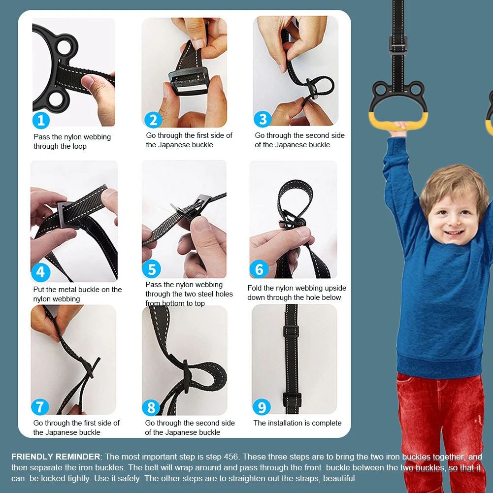Children Hanging Ring Children Swing Bar Rings with Rings Kids Trapeze Swing Bar for Indoor Outdoor Tree Playground Yard
Children Hanging Ring Children Swing Bar Rings with Rings Kids Trapeze Swing Bar for Indoor Outdoor Tree Playground Yard
