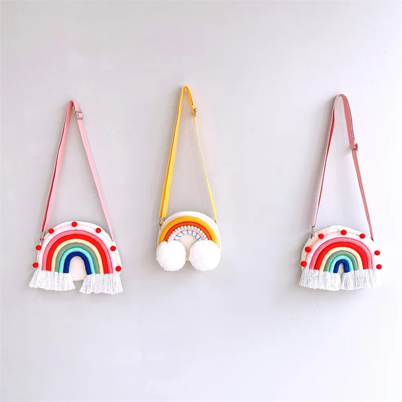 INS Nordic Cotton Woven Rainbow Crossbody Bags With Tassel For Kids Room Decoration Organizer Storage Bag Wall Hanging Ornaments
INS Nordic Cotton Woven Rainbow Crossbody Bags With Tassel For Kids Room Decoration Organizer Storage Bag Wall Hanging Ornaments