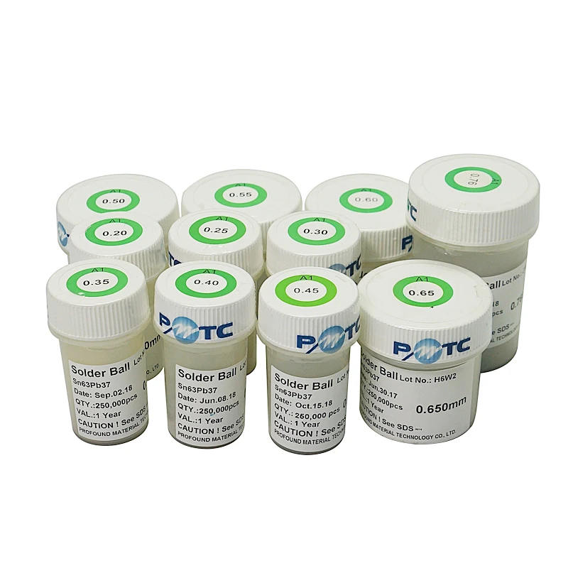 PMTC 250K BGA Solder Ball 0.2mm 0.3mm 0.4mm 0.45mm 0.5mm 0.55mm 0.6mm 0.65mm 0.76mm Tin Solder Balls for BGA Reballing Rework
PMTC 250K BGA Solder Ball 0.2mm 0.3mm 0.4mm 0.45mm 0.5mm 0.55mm 0.6mm 0.65mm 0.76mm Tin Solder Balls for BGA Reballing Rework