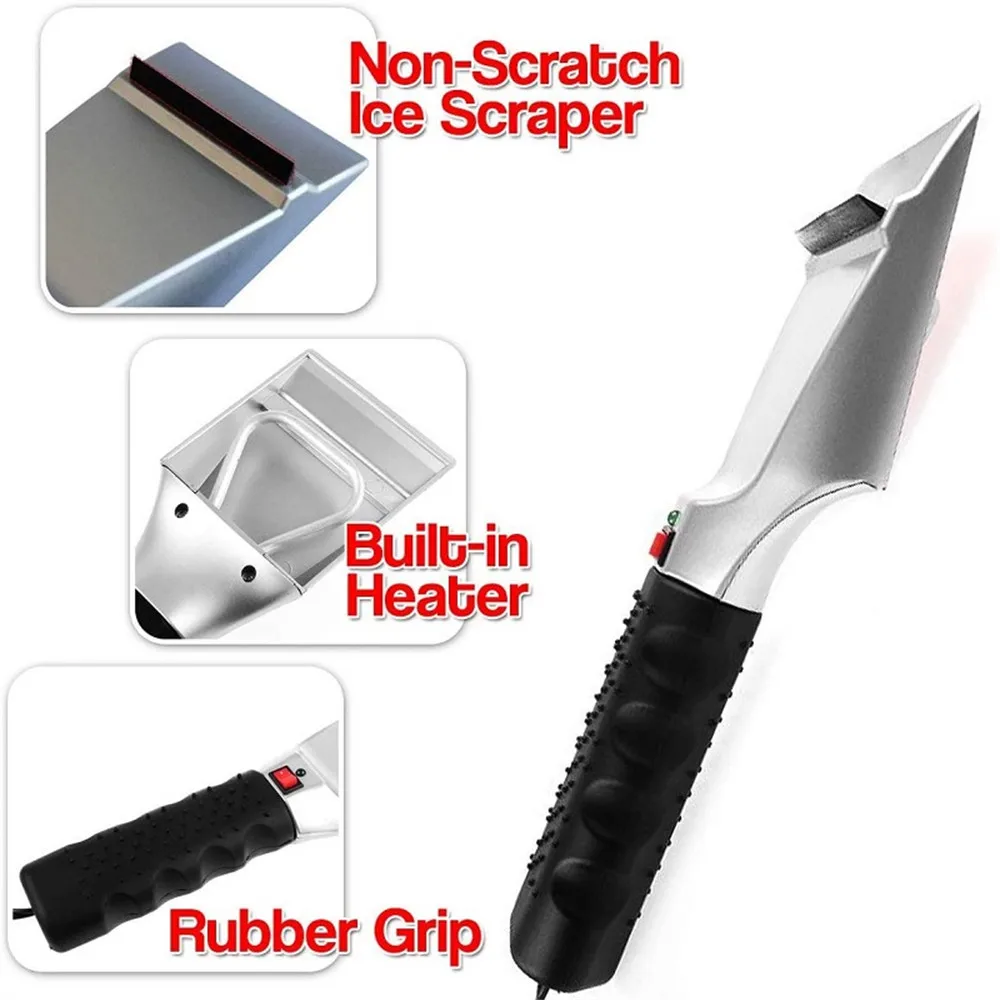 Universal Heated Ice Scraper Tool Car Windscreen Frost-Window Winter Snow Remover 12V Electric For Car Household Snow Removal
Universal Heated Ice Scraper Tool Car Windscreen Frost-Window Winter Snow Remover 12V Electric For Car Household Snow Removal