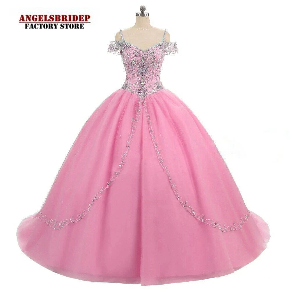 Angelsbridep Spaghetti Straps Quinceanera Dresses Sweet 16 Dress Formal Sweetheart Crystals Sparkly Cinderella Party Gowns Hot
Angelsbridep Spaghetti Straps Quinceanera Dresses Sweet 16 Dress Formal Sweetheart Crystals Sparkly Cinderella Party Gowns Hot