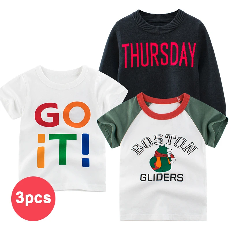 Children Spring Long Sleeved Sweater + Short Sleeved T-shirts Combination Packages Baby Boys Cute Cartoon Clothes Tops Outfits 
Children Spring Long Sleeved Sweater + Short Sleeved T-shirts Combination Packages Baby Boys Cute Cartoon Clothes Tops Outfits