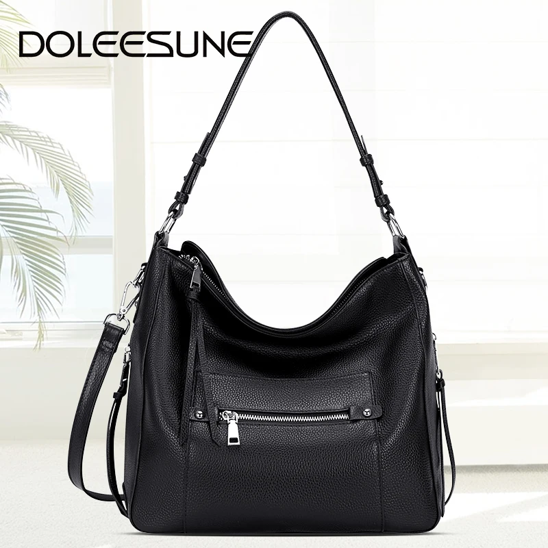DOLEESUNE 100% Genuine Leather Hobo Bags For Ladies Fashion Purses And Handbags Female Crossbody Tote Bags Women's Shoulder Bags
DOLEESUNE 100% Genuine Leather Hobo Bags For Ladies Fashion Purses And Handbags Female Crossbody Tote Bags Women's Shoulder Bags