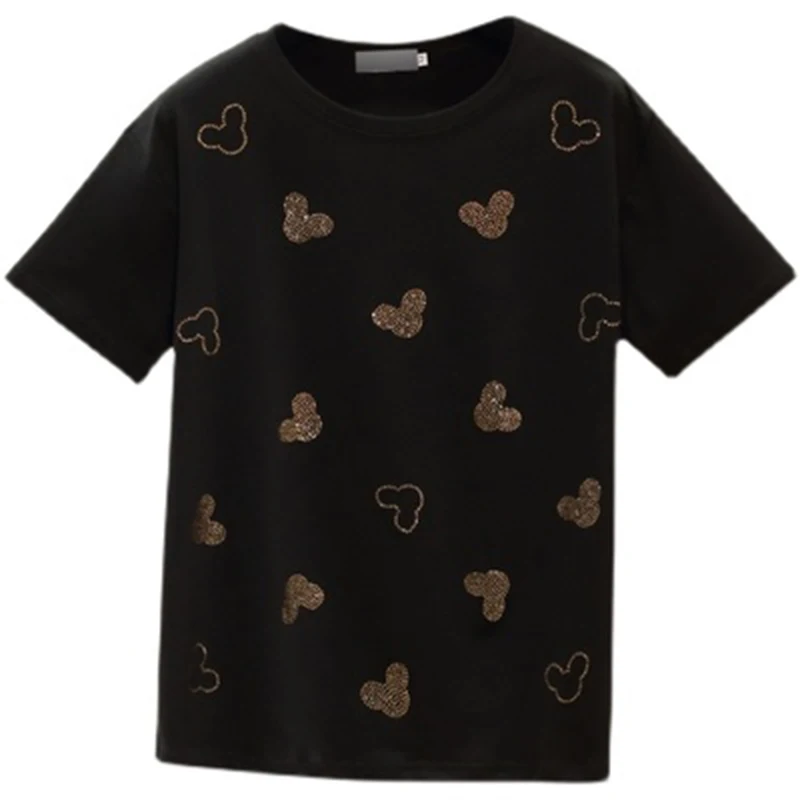 Plus Size Diamonds Cotton T Shirt Women Long Loose Casual Summer T-Shirt Short Sleeve Woman Clothes Tops Tee Shirt Femme
Plus Size Diamonds Cotton T Shirt Women Long Loose Casual Summer T-Shirt Short Sleeve Woman Clothes Tops Tee Shirt Femme