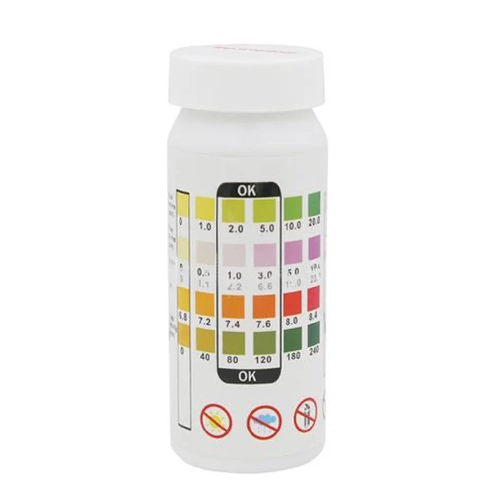 50 Pcs/bottle 4-in-1 Water PH Value Tester Strip Swimming Pool PH Test Paper Water Quality Strip
50 Pcs/bottle 4-in-1 Water PH Value Tester Strip Swimming Pool PH Test Paper Water Quality Strip