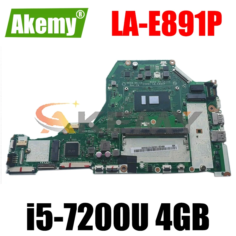 C5V01 LA-E891P для Acer A315-51G A515-51G A615-51G материнская плата портативного компьютера с i5-7200U Процессор 4GB-RAM DDR4 100% полностью протестирована
C5V01 LA-E891P для Acer A315-51G A515-51G A615-51G материнская плата портативного компьютера с i5-7200U Процессор 4GB-RAM DDR4 100% полностью протестирована