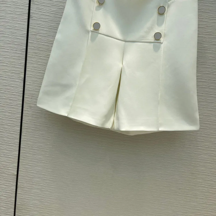 Elegant Sweet White Shorts for Women Summer 2021 New Luxury Brand Double Breasted Straight Shorts Office Lady High Waist Shorts
Elegant Sweet White Shorts for Women Summer 2021 New Luxury Brand Double Breasted Straight Shorts Office Lady High Waist Shorts