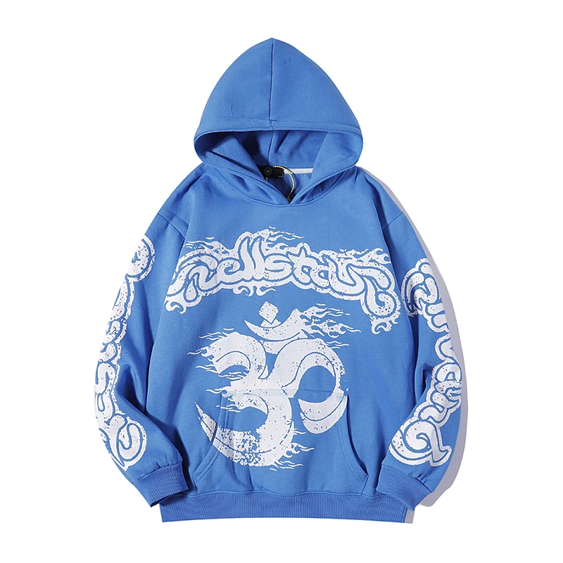 Urban Men Streetwear Blue Printing Fleece Hoodies Mens Hip Hop Hellstar Herbo Kangaroo Pocket Hooded Sweatshirts for Women
Urban Men Streetwear Blue Printing Fleece Hoodies Mens Hip Hop Hellstar Herbo Kangaroo Pocket Hooded Sweatshirts for Women