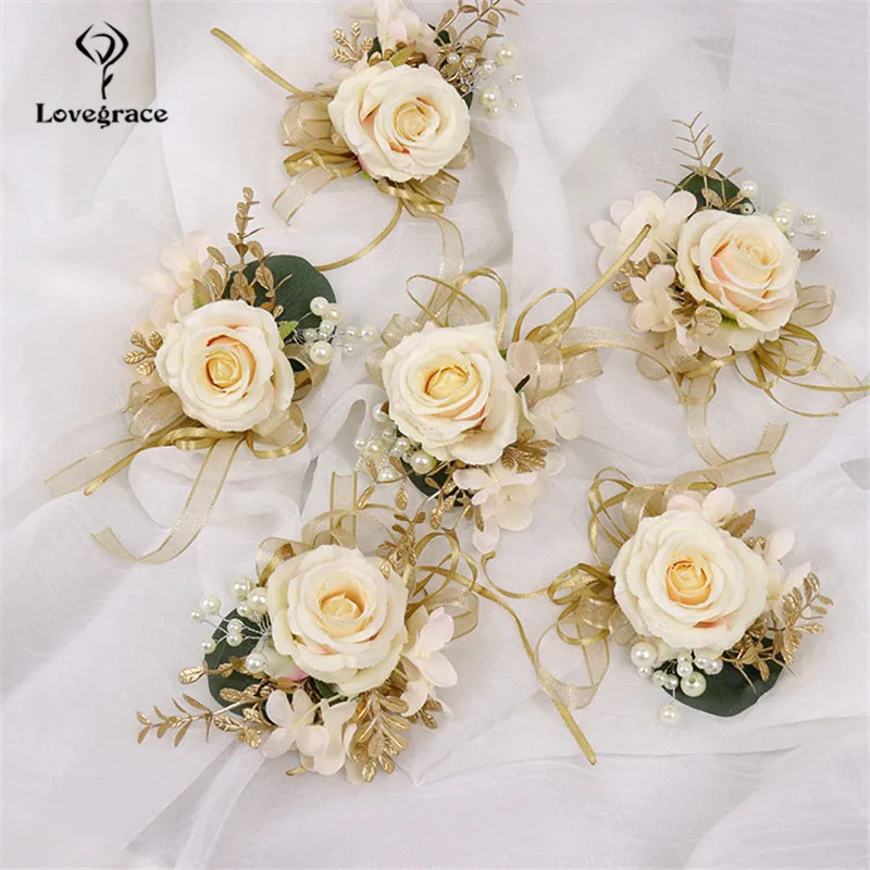 Silk Roses Boutonniere Wedding Buttonhole Lace Pearl Corsage Bracelet Bridesmaids Groom Boutonniere Flowers Marriage Accessories
Silk Roses Boutonniere Wedding Buttonhole Lace Pearl Corsage Bracelet Bridesmaids Groom Boutonniere Flowers Marriage Accessories