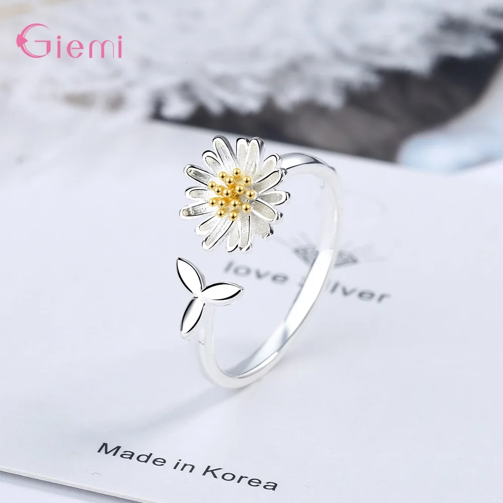 Trendy Daisy Floral Finger Rings For Women Girl Geometric Adjustable Round Silver 925 Opening Ring Party Jewelry Charm Gift
Trendy Daisy Floral Finger Rings For Women Girl Geometric Adjustable Round Silver 925 Opening Ring Party Jewelry Charm Gift