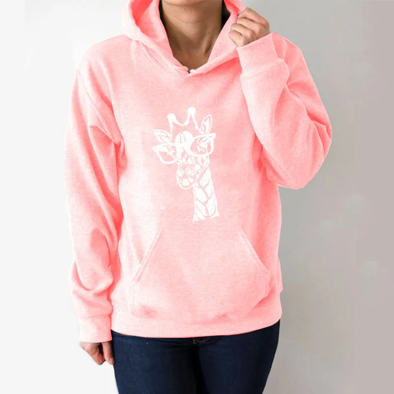 Giraffe Printed Hoodies Women Fleece Long Sleeve Loose Sweatshirt with Hat Girls Women Hoodie Pullovers Winter
Giraffe Printed Hoodies Women Fleece Long Sleeve Loose Sweatshirt with Hat Girls Women Hoodie Pullovers Winter