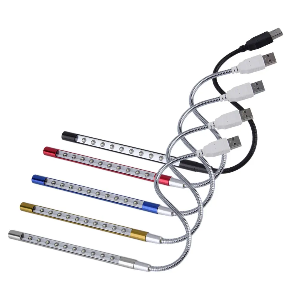 Light Weight Mini Portable Flexible 10 LEDs USB Light Computer reading Lamp for Notebook Laptop Computer Desktop PC Keyboard
Light Weight Mini Portable Flexible 10 LEDs USB Light Computer reading Lamp for Notebook Laptop Computer Desktop PC Keyboard