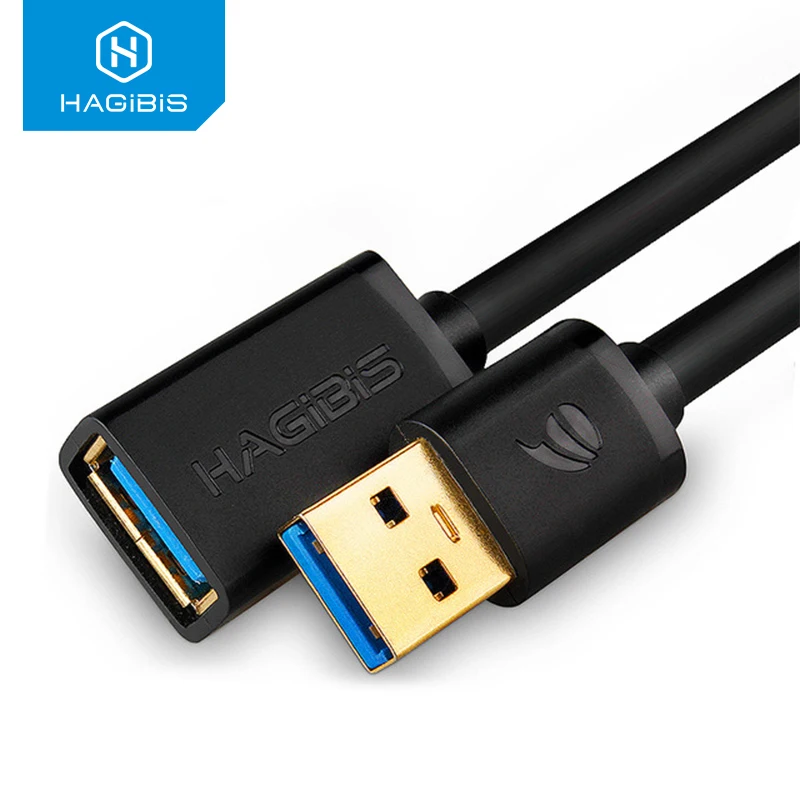 

Hagibis USB3.0 Extension Cable Super Speed Male to Female 1m Data Sync Cable USB 3.0 Extender for Computer PC Hard Disk