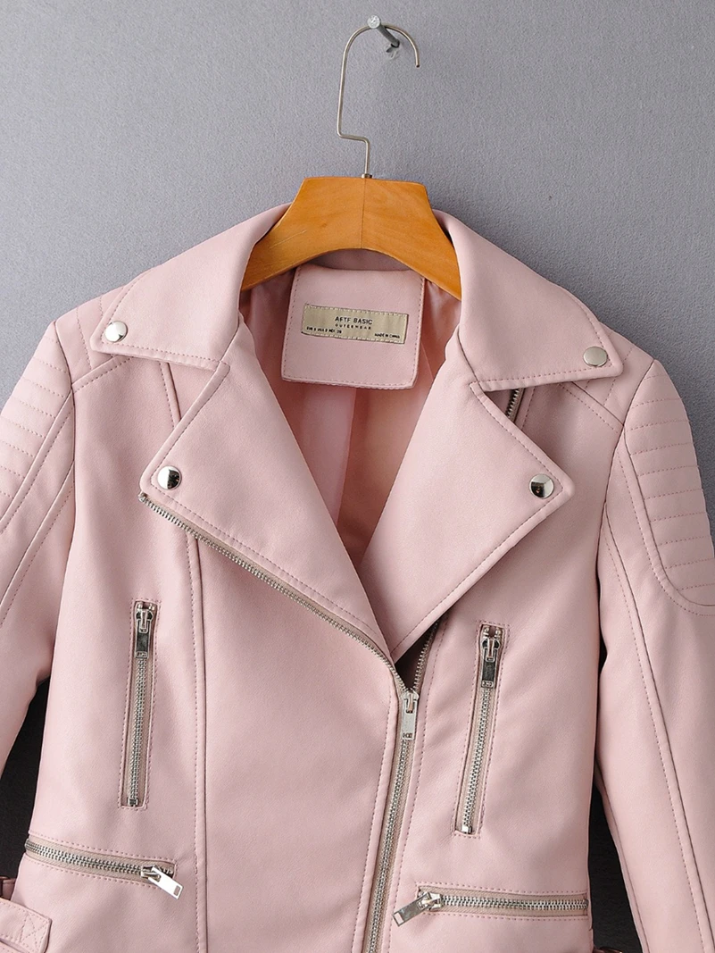 Women Motorcycle PU Leather Jacket Fashion Faux Leather Blazers Motorcycle Jackets Spring Autumn Women Pattern Coat Women's Wild
Women Motorcycle PU Leather Jacket Fashion Faux Leather Blazers Motorcycle Jackets Spring Autumn Women Pattern Coat Women's Wild
