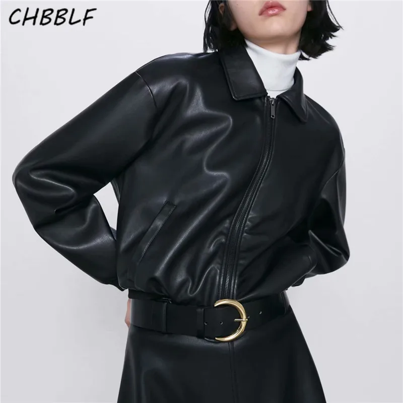 CHBBLF женские черные куртки из искусственной кожи с отложным воротником с длинным рукавом на молнии с карманами однотонное пальто женская верхняя одежда шикарный тонкий топ BGB9782
CHBBLF женские черные куртки из искусственной кожи с отложным воротником с длинным рукавом на молнии с карманами однотонное пальто женская верхняя одежда шикарный тонкий топ BGB9782