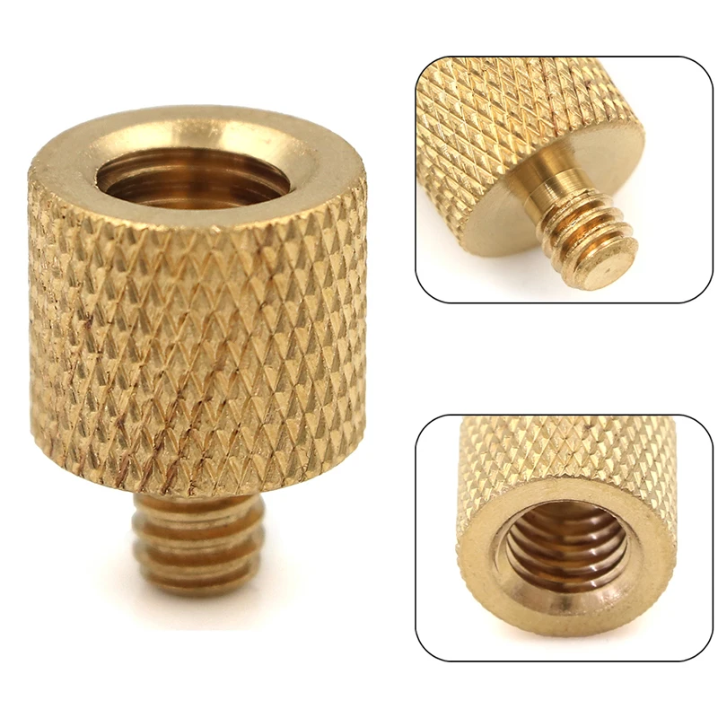Gold Color 3/8" to 1/4" Female Male Tripod Thread Screw Mount Adapter for Tripod Camera Light Stand Accessories
Gold Color 3/8" to 1/4" Female Male Tripod Thread Screw Mount Adapter for Tripod Camera Light Stand Accessories