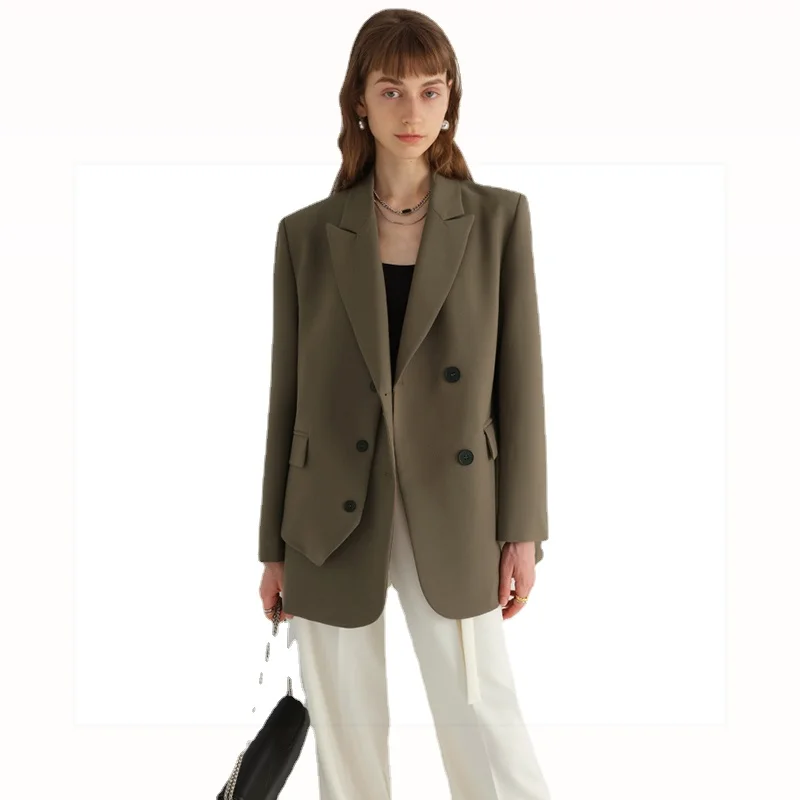 Green Brwon Double Breasted Big Size Blazers for Women Elegant New Lapel Long Sleeve Fashion Tide Spring Autumn 2021 Blazer
Green Brwon Double Breasted Big Size Blazers for Women Elegant New Lapel Long Sleeve Fashion Tide Spring Autumn 2021 Blazer