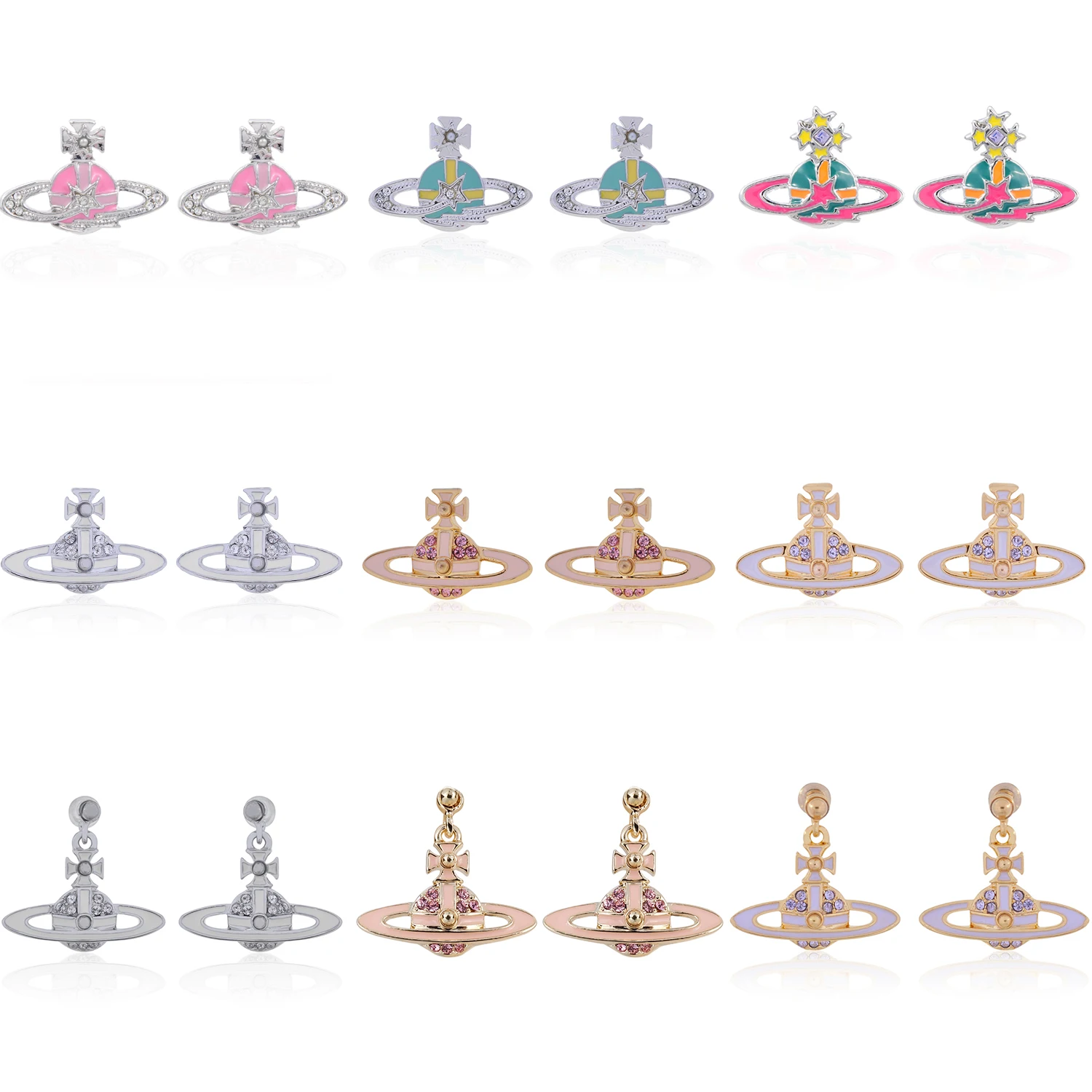 Серьги 2021 Тренд Light Luxury Paint Small Saturn Collection, Two-Color Paint Punk Spot, Special Earrings for Women
Серьги 2021 Тренд Light Luxury Paint Small Saturn Collection, Two-Color Paint Punk Spot, Special Earrings for Women