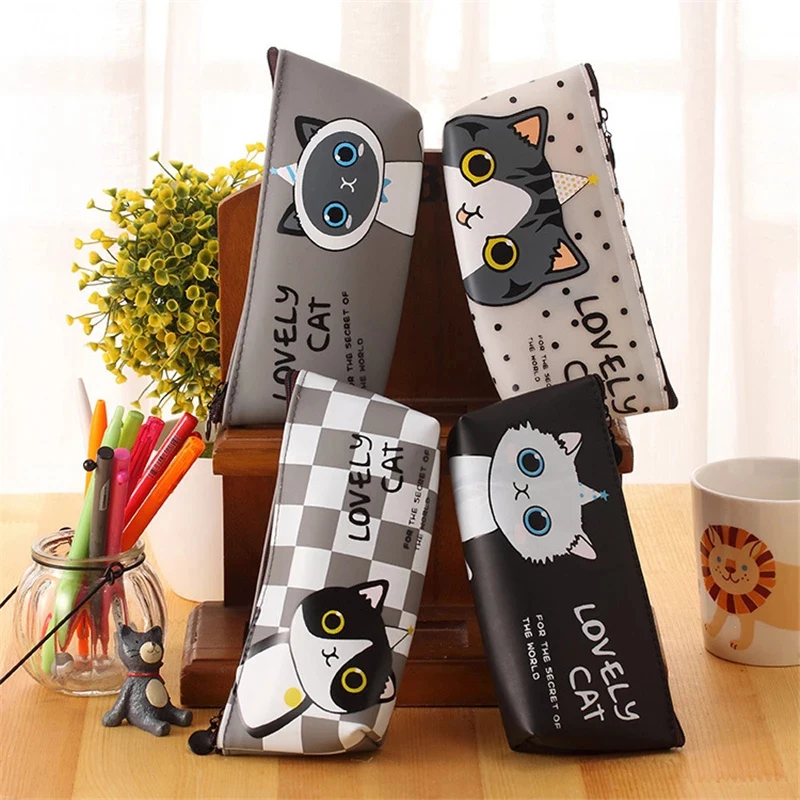 Girls cute pencil case kawaii cat school pencil case silicone stationery bag office school stationery
Girls cute pencil case kawaii cat school pencil case silicone stationery bag office school stationery