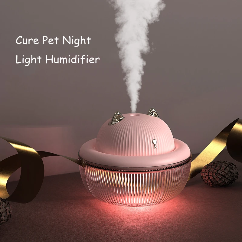 300ml Ultrasonic Cute Pet Air Humidifier Water Mist Maker Essential Oil Sprayer Home Fogger Office Purification with LED Lights
300ml Ultrasonic Cute Pet Air Humidifier Water Mist Maker Essential Oil Sprayer Home Fogger Office Purification with LED Lights