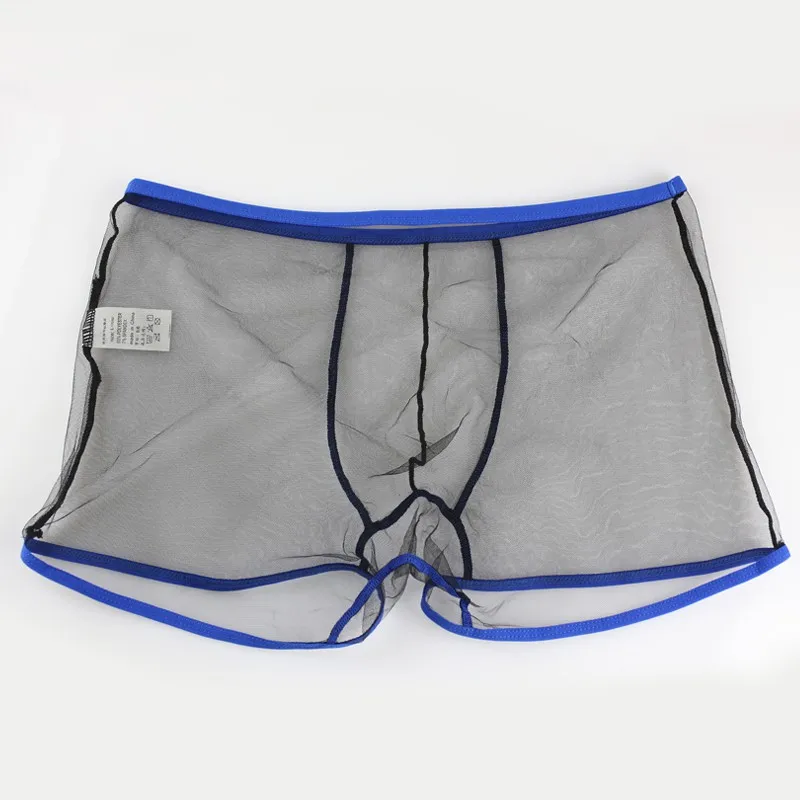 2020 Sexy Men Child Mesh Boxers Transparent Boxer Shorts See Through Underwear dropshipping | Мужская одежда