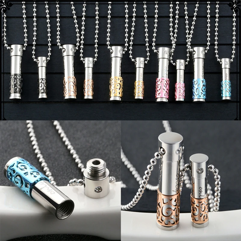 Essential Oil Container Pendant Necklace Stainless Steel Diffuser Necklace Aromatherapy Locket Perfume Bottle Couple Chain Gift
Essential Oil Container Pendant Necklace Stainless Steel Diffuser Necklace Aromatherapy Locket Perfume Bottle Couple Chain Gift
