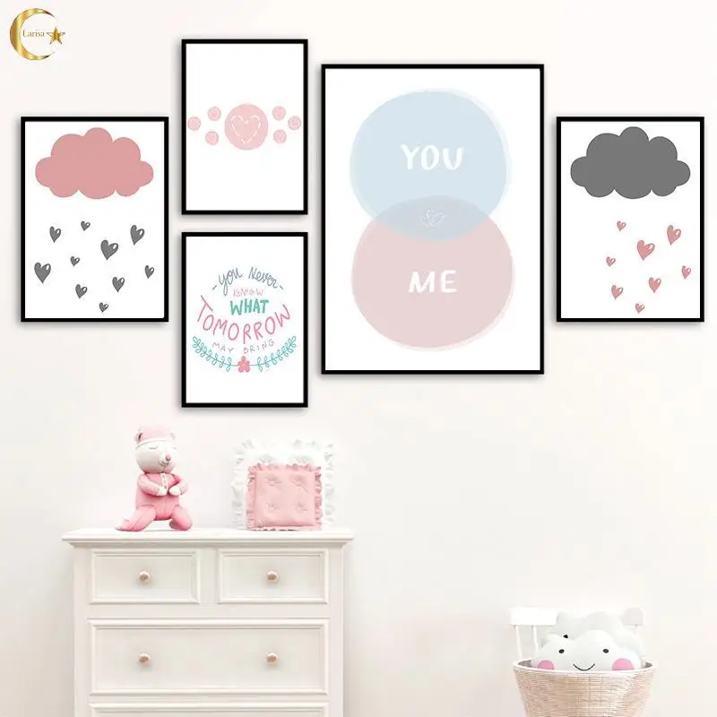 Pink Rain Cloud Canvas Painting Nursery Quotes Child Poster Minimalist Wall Art Canvas Print Nordic Baby Kids Bedroom Decoration
Pink Rain Cloud Canvas Painting Nursery Quotes Child Poster Minimalist Wall Art Canvas Print Nordic Baby Kids Bedroom Decoration