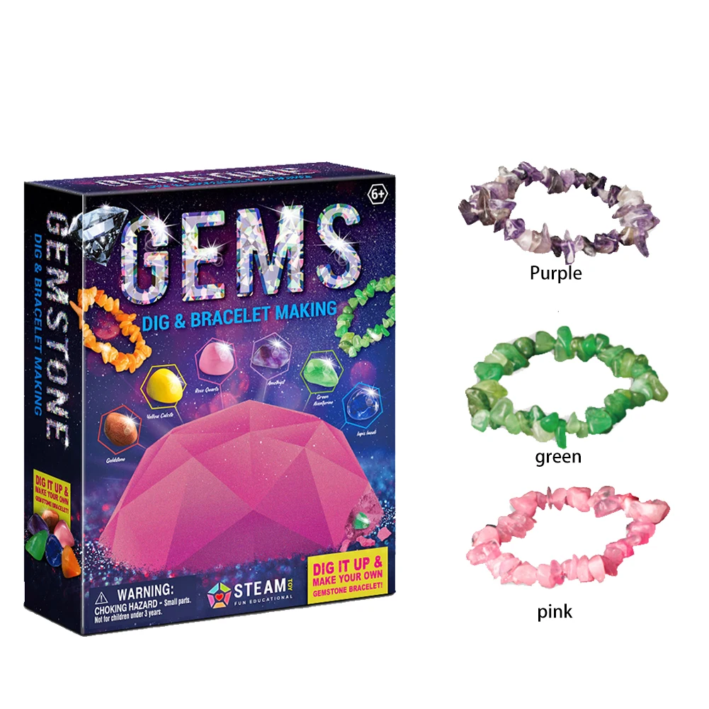 DIY Mining Crystal Treasure Gems Archaeology Dig-out Mineral Mine Early Education Toys DIY Stone Bracelets Gifts For Kids#21
DIY Mining Crystal Treasure Gems Archaeology Dig-out Mineral Mine Early Education Toys DIY Stone Bracelets Gifts For Kids#21