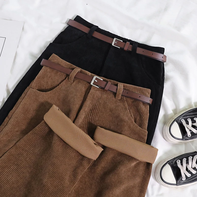 Women's Corduroy Wide Leg Pants Vintage High Waist Straight Trousers Female 2022 Autumn New Korean Loose Casual Pants
Women's Corduroy Wide Leg Pants Vintage High Waist Straight Trousers Female 2022 Autumn New Korean Loose Casual Pants