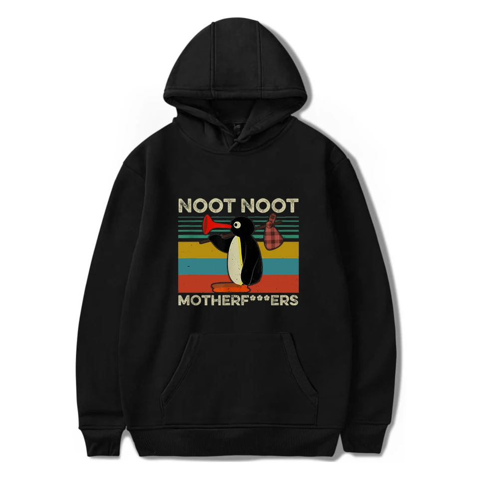 Толстовка noot Pingu хлопковая унисекс свитшот с принтом Повседневная Уличная одежда
