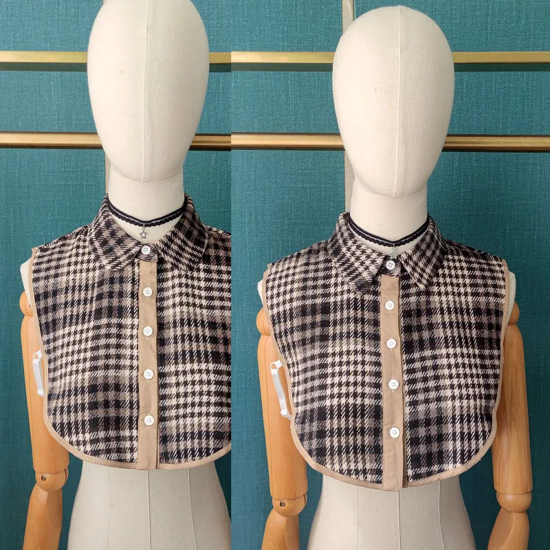 Fashion Plaid Fake Collars Shirt Detachable Collar Neckties for Women and Mens Sweater Blouse Tops Clothes Decorative
Fashion Plaid Fake Collars Shirt Detachable Collar Neckties for Women and Mens Sweater Blouse Tops Clothes Decorative
