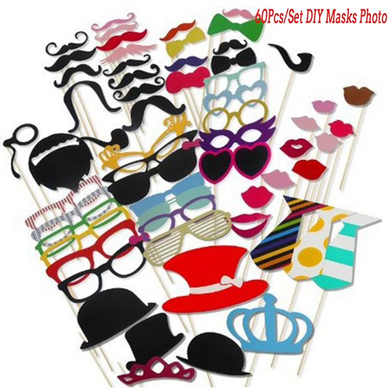 60pcs Happy New Year 2020 Photo Booth Props With Hat Glasses Moustache New Year Eve Party Christmas Decor Supplies
60pcs Happy New Year 2020 Photo Booth Props With Hat Glasses Moustache New Year Eve Party Christmas Decor Supplies