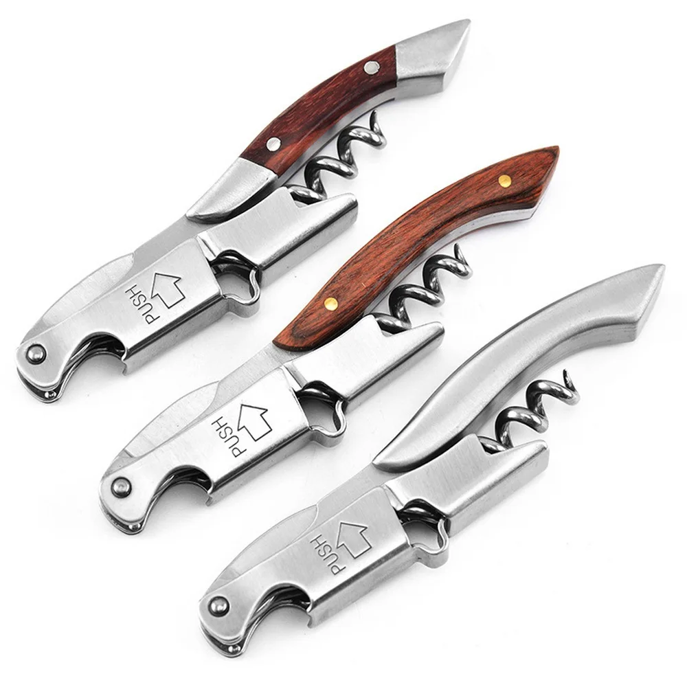 Red Wine Opener Portable Wooden Handle Bottle Opener Professional Multifunctional Screw Corkscrew Wine Bottle Opening Cook Tools
Red Wine Opener Portable Wooden Handle Bottle Opener Professional Multifunctional Screw Corkscrew Wine Bottle Opening Cook Tools